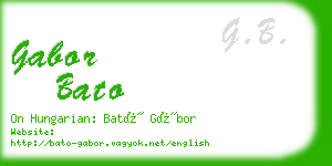 gabor bato business card